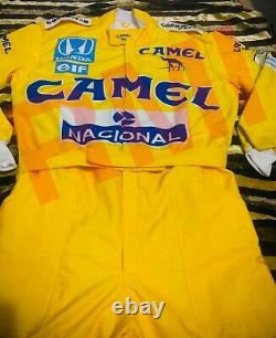 F1 Racing Ayrton Senna Camel Imprimé Costume, Go Kart/karting Race/racing Costume