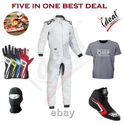 Go Kart Race Suit Cik Fia Niveau 2 Karting Suit Chaussures Gants & T-shirt & Cadeau