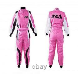 Go Kart Race Suite Pink Cik Fia Niveau 2 Suit Approuvé Avec Des Cadeaux Gratuits