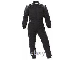 Nouveau costume de karting noir F1 approuvé CIK FIA Niveau 2 avec chaussures et gants imprimés