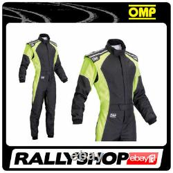 Omp Ks-3 Suit Black Fluo Yellow 62 Karting Racing Overall Cik 3 Layers Stock