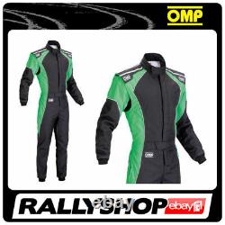 Omp Ks-3 Suit Noir Fluo Vert Taille 60 Karting Racing Globalement Cik 3 Couches Stock