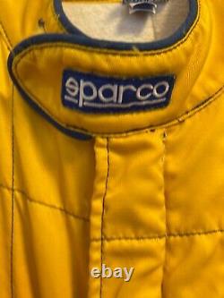 Sparco Race Karting Suit Fmk-fia Approuvé 904 N Taille 58 Vintage Yellow Check+bag