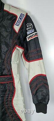 Sparco Racing Suit Go Kart Formula One Size M Sandtler Blanc Noir Rembourré 2001